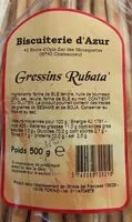 Sokerin määrä sisällä Gressins rubata