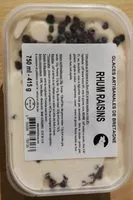 चीनी की मात्रा Glace Rhums raisins