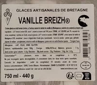 चीनी की मात्रा Vanille Breizh