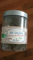Suhkru kogus sees Sel saveur herbe de Provence Bio