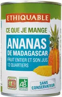 İçindeki şeker miktarı Ananas de Madagascar
