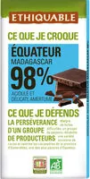 Amount of sugar in Chocolat noir 98 % Équateur