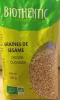 Jumlah gula yang masuk Graine de sésame