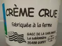 Quantité de sucre dans Crème crue fabriquée à la ferme 40% M.G.