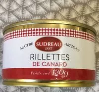 Sucre et nutriments contenus dans Sudreau