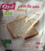 Quantité de sucre dans Pain de mie Nature