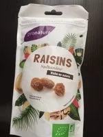 入っている砂糖の量 Raisins sultanine