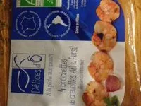 İçindeki şeker miktarı Brochettes de crevettes bio sauce ail et persil