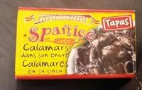 चीनी की मात्रा Calamars dans son encre SPANICO, boîte de