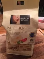 Sucre et nutriments contenus dans Paccheri