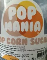 Sucre et nutriments contenus dans Pop mania