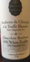 İçindeki şeker miktarı Bonbons de chocolat à la truffe blanche