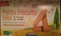 入っている砂糖の量 Petit biscuit bébé