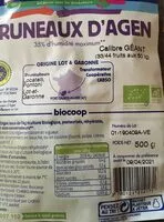 含糖量 Pruneau Agen géants avec noyaux