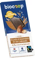 Suhkru kogus sees Chocolat noir éclats d'amandes et de caramel