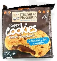 चीनी की मात्रा Super cookies coeur fondant au chocolat au lait et noisettes