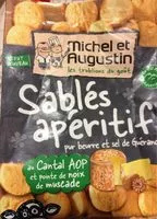 Sokerin määrä sisällä Sablés apéritif cantal aop et pointe de noix de muscade