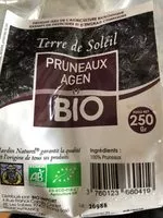 Sucre et nutriments contenus dans Terre de soleil