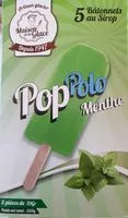 入っている砂糖の量 Pop Polo, bâtonnets parfum menthe