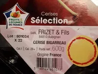 Sucre et nutriments contenus dans Friset fils