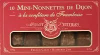 Amount of sugar in Mini-nonnettes à la confiture de framboise