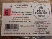 Sucre et nutriments contenus dans La petite crepiere