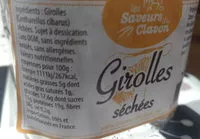 Quantité de sucre dans Girolles séchées