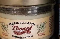 Quantité de sucre dans Terrine de lapin cuisinée au thym