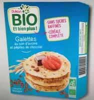 Quantité de sucre dans Galettes au son d'avoine et pépites de chocolat