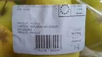 Suhkru kogus sees Golden Delicious