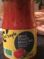 Quantité de sucre dans Sauce tomate basilic bio