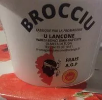 Quantité de sucre dans BROCCIU