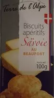 Cantidad de azúcar en Biscuits apéritifs de Savoie au Beaufort