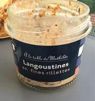 चीनी की मात्रा Langoustines en fines rillettes