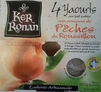 Jumlah gula yang masuk Yaourt au lait entier aux Pêches du Roussillon