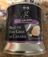 Sucre et nutriments contenus dans Gaudin