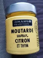 入っている砂糖の量 Moutarde Saveur Thym Et Citron - 130G
