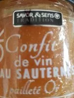 Jumlah gula yang masuk Confit de vin au Sauternes pailleté d'or