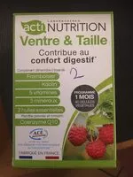 中的糖分和营养成分 Acti nutrition