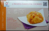 Paniers feuilletes emmental chorizo