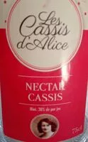 Sucre et nutriments contenus dans Les cassis d alice