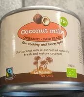 चीनी की मात्रा Lait de coco