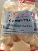 Sucre et nutriments contenus dans Meringues des neiges