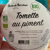 入っている砂糖の量 Tomette au piment