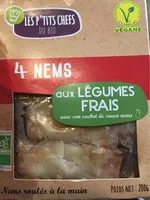 Sucre et nutriments contenus dans Les p tits chefs