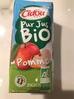 Sucre et nutriments contenus dans Cidou pur jus bio