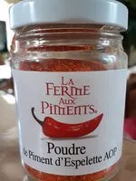 Sucre et nutriments contenus dans La ferme aux piments