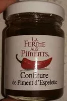 Quantité de sucre dans Confiture de Piment d'Espelette