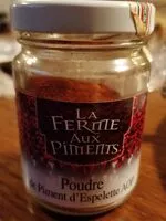 Quantité de sucre dans Poudre de piment d'Espelette AOP