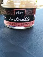 Sokerin määrä sisällä Tartinable Saumon Citronnelle 100g Chef de France